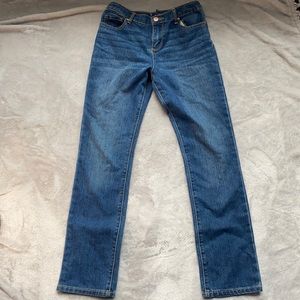 Blue denim jeans